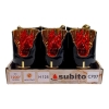 Świeca led Subito czarna H125 - Czerwona ze złotym